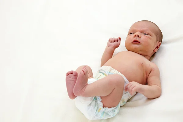 Cute one week old baby boy — Stock Photo, Image