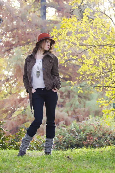 Stock image Women in the autumn forest