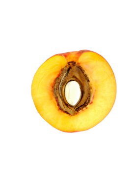 The internal structure of exotic fruits - nectarine clipart