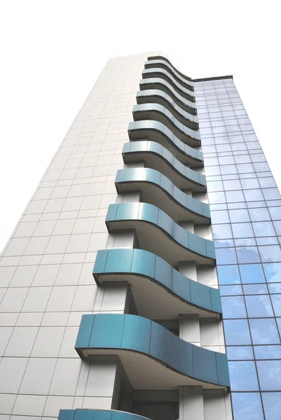 The wall of modern building with balconies — Stock Photo, Image