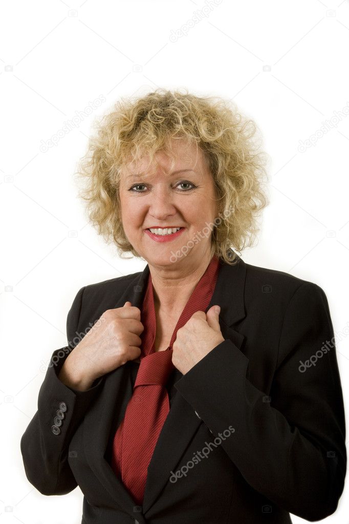 Isolated best aged business lady portrait