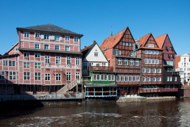 Timbered houses clipart