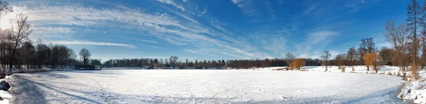 Eine Landschaft im Winter Stockbild
