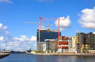 The Elbphilharmony, a new building in the port city of Hamburg clipart