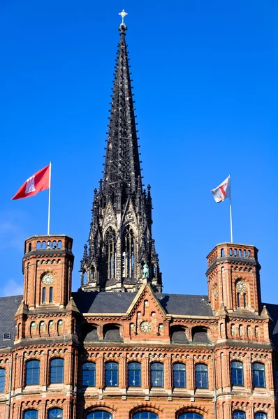 함부르크에서 교회 sanct 니콜라이 — 스톡 사진