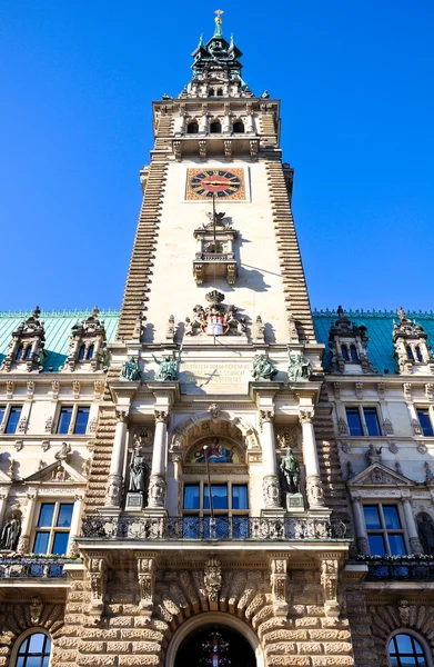 Detalj Stadshuset Hamburg Tyskland — Stockfoto
