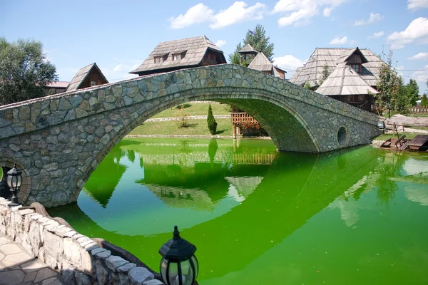 stock image Lake in ethno village