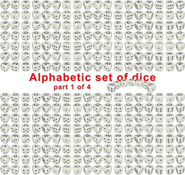 Alphabet dice. Part 1 of 4 — Stock Photo, Image