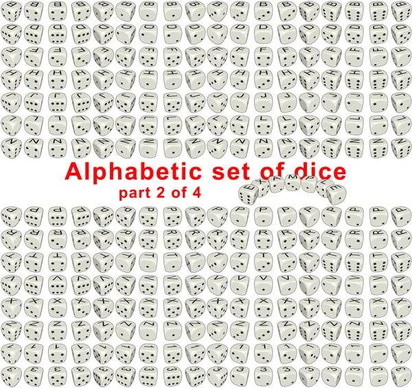 stock image Alphabet dice. Part 2 of 4