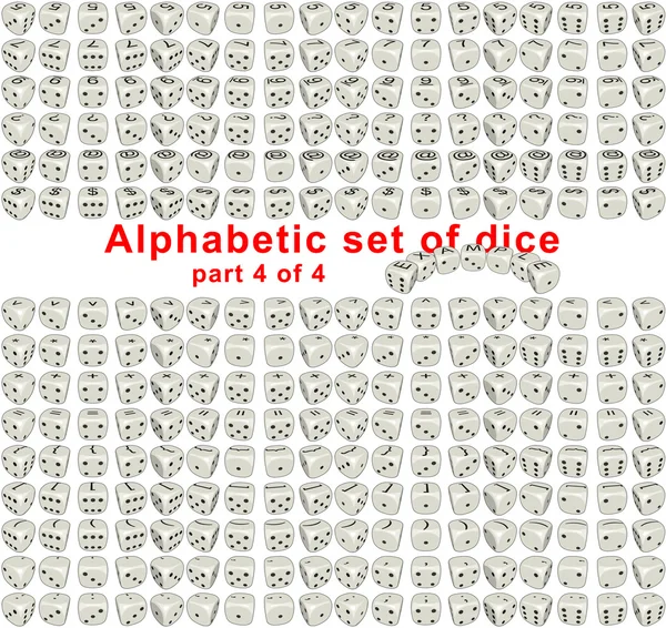 Alphabet dice. Part 4 of 4 — Stock Photo, Image
