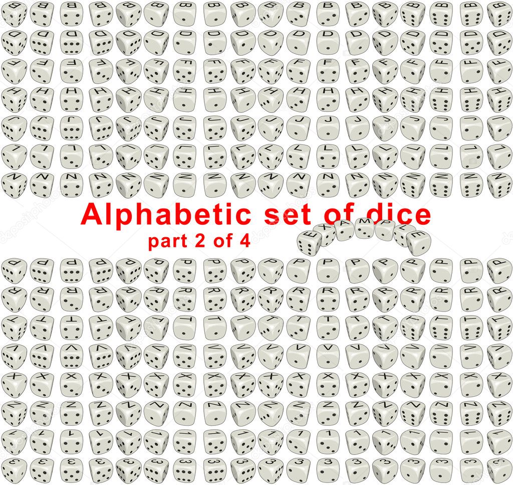 Alphabet dice. Part 2 of 4