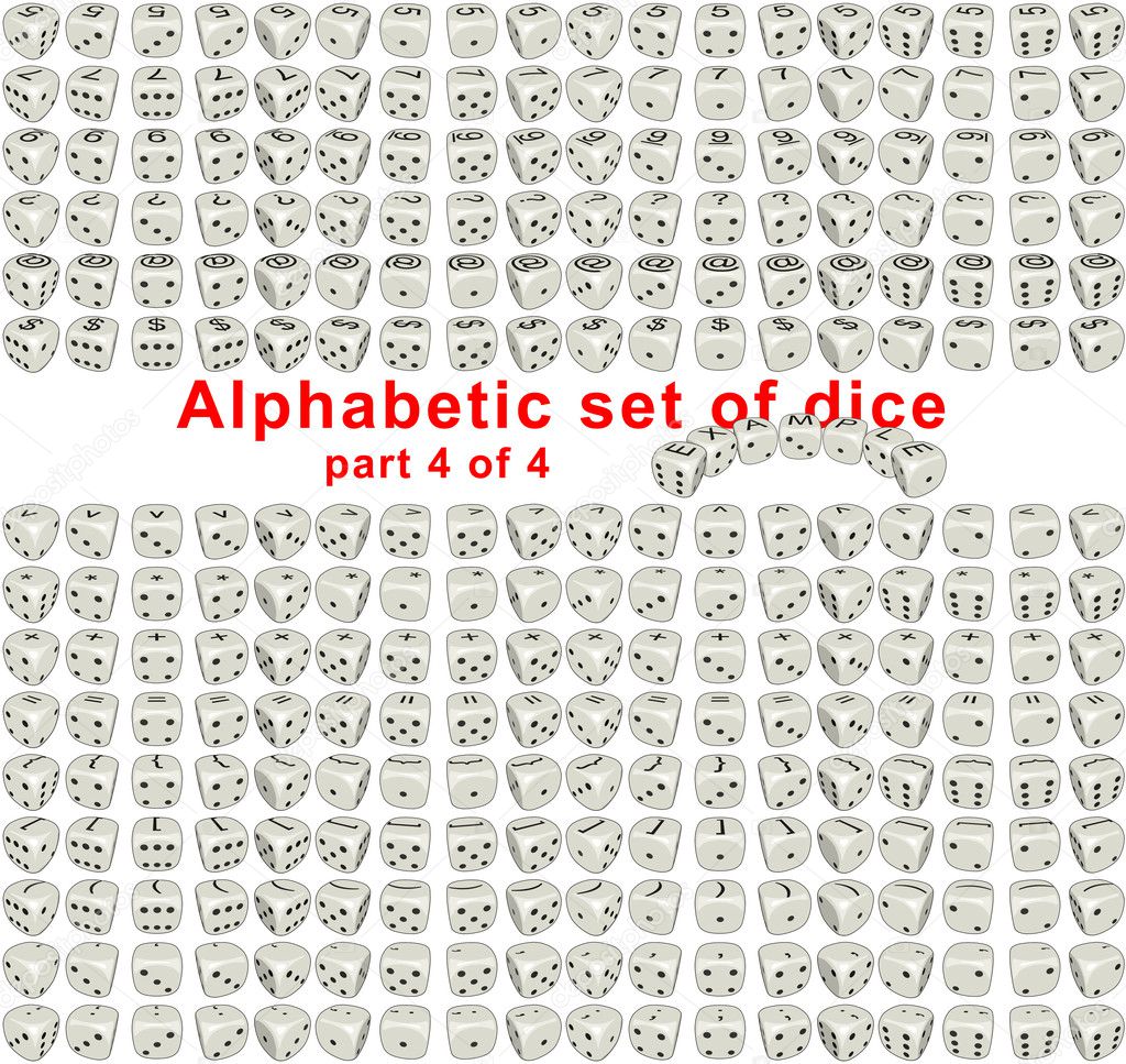 Alphabet dice. Part 4 of 4