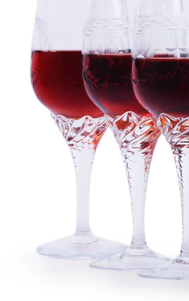 Tre rött vin — Stockfoto