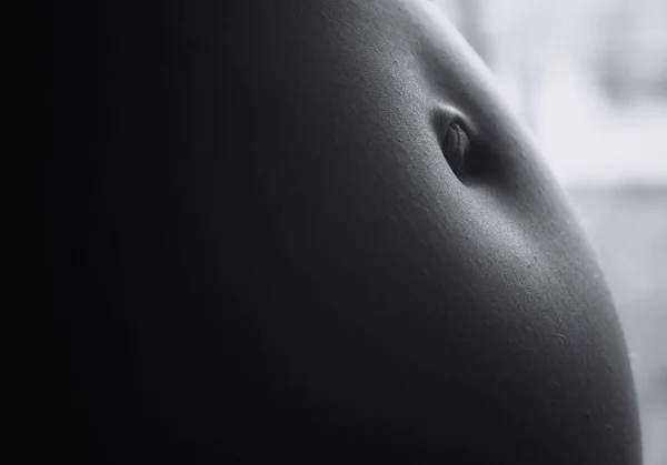 怀孕-腹部 图库照片
