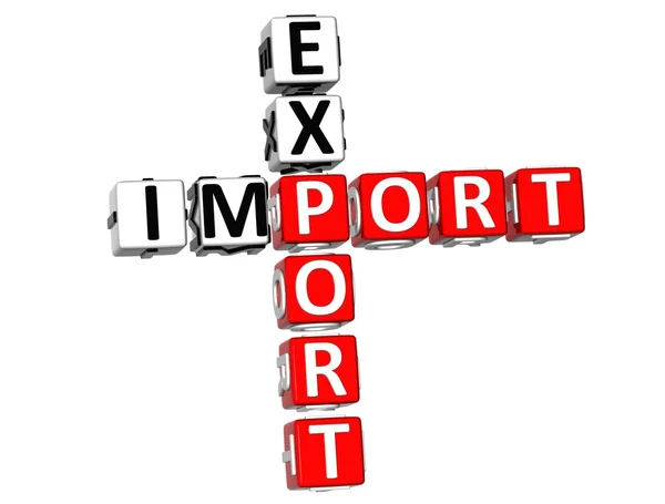 Crucigrama de exportación de importación — Foto de Stock