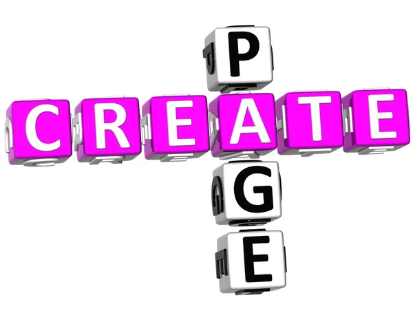 Create Page Crossword — Stock Photo, Image