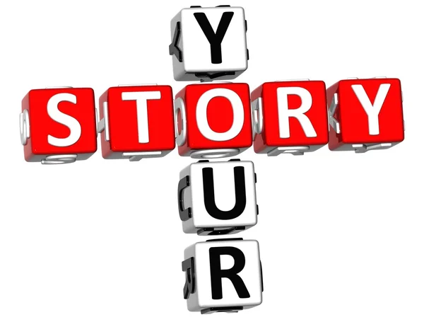 Uw verhaal kruiswoordraadsel — Stockfoto