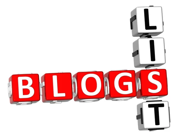 Blogs Κατάλογος σταυρόλεξο — Φωτογραφία Αρχείου