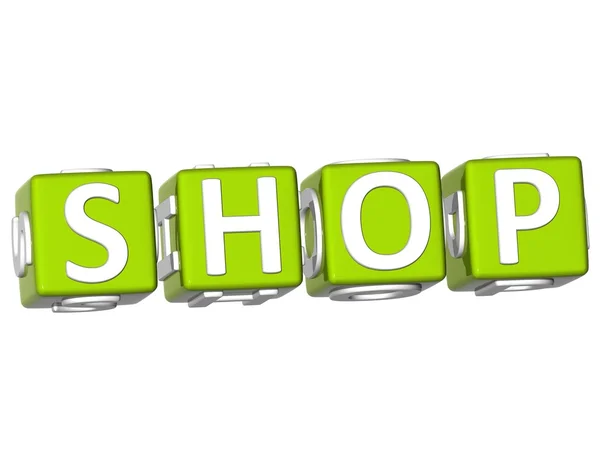 Shop kub text — Stockfoto