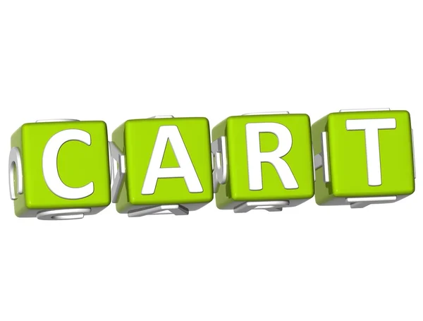 Cart Cube text — Stock Photo, Image