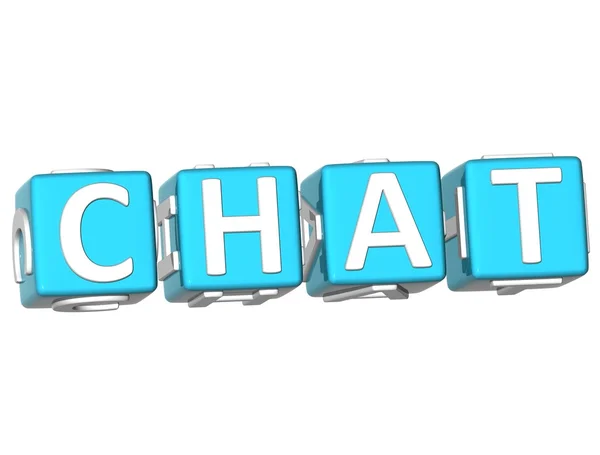 Chat Cube text — Stock Photo, Image
