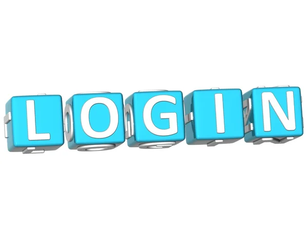 Login Cube text — Stock Photo, Image