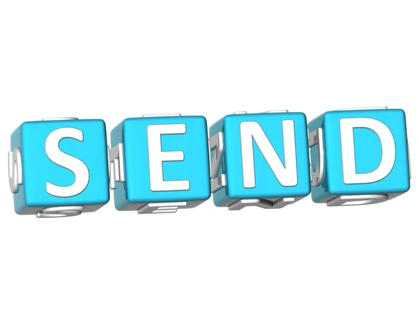 Send Cube text — Stock Photo, Image