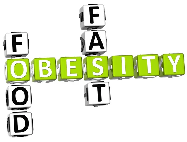 Rychlé občerstvení obezity křížovky — Stock fotografie