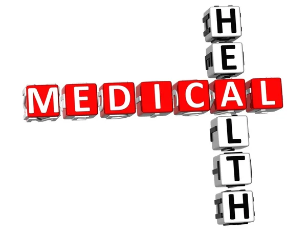 의료 건강 크로스 워드 퍼즐 — 스톡 사진