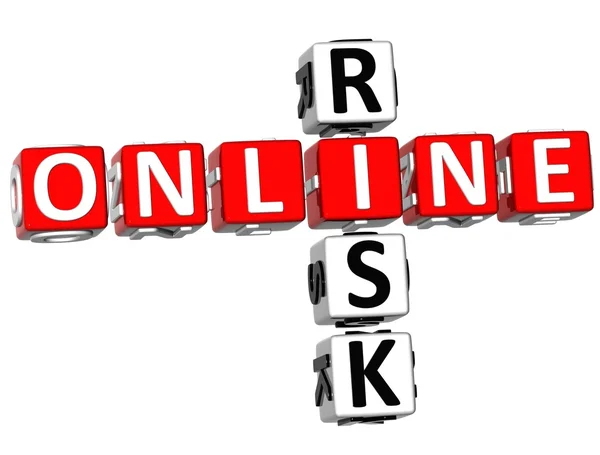 Online risico kruiswoordraadsel — Stockfoto