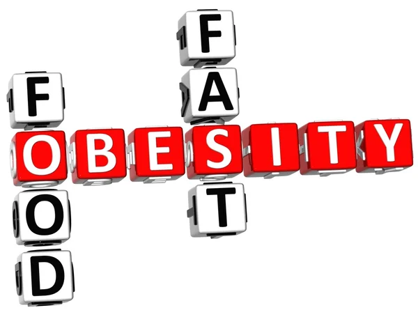 Rychlé občerstvení obezity křížovky — Stock fotografie