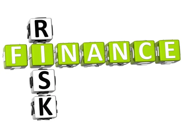 Finance Risk Crossword — Stock Photo, Image