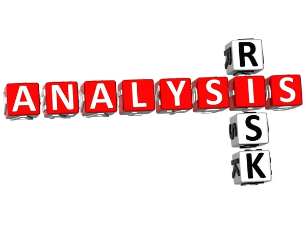 Analysis Risk Crossword — Stock Photo, Image