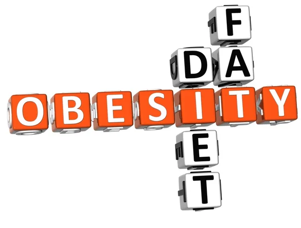 Obesity Diet Fat Crossword — Stock Photo, Image
