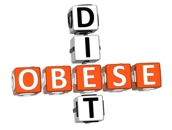 Palavra-cruzada da dieta obesa — Fotografia de Stock