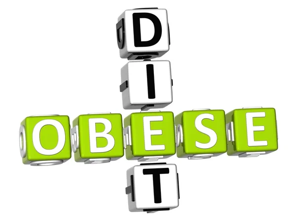 Crossword dieta obesa — Foto Stock