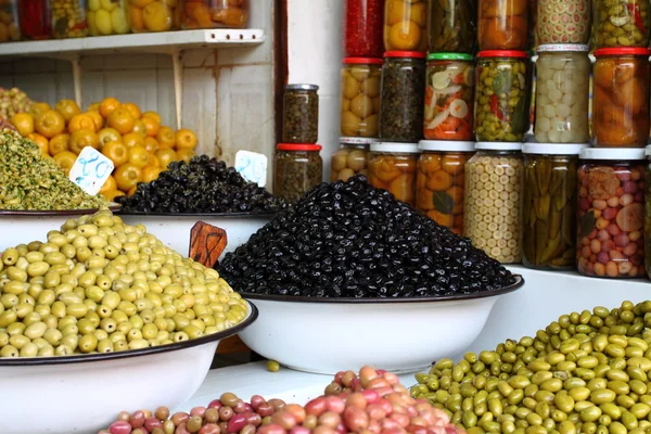 Prodejna koření v medíně marrakech, Maroko — Stock fotografie