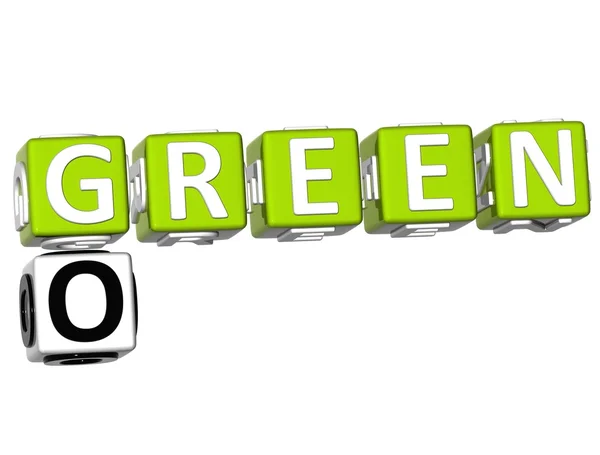 Go groene kruiswoordraadsel — Stockfoto