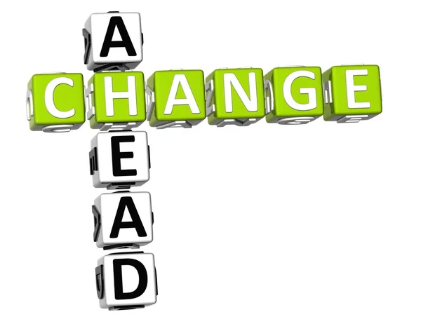 Change Ahead Crossword — Stock Photo, Image