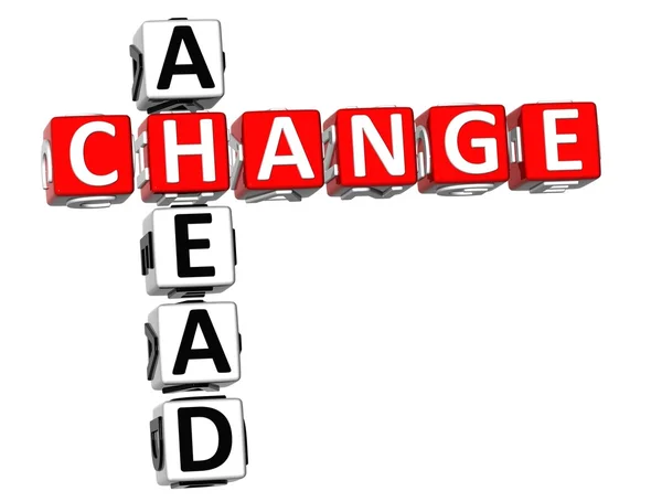 Change Ahead Crossword — Stock Photo, Image