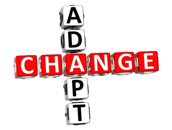 Adapt Change Crossword — Stock Photo, Image