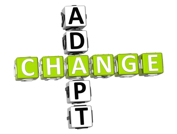 Adapt Change Crossword — Stock Photo, Image