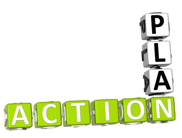 Action plan korsord — Stockfoto