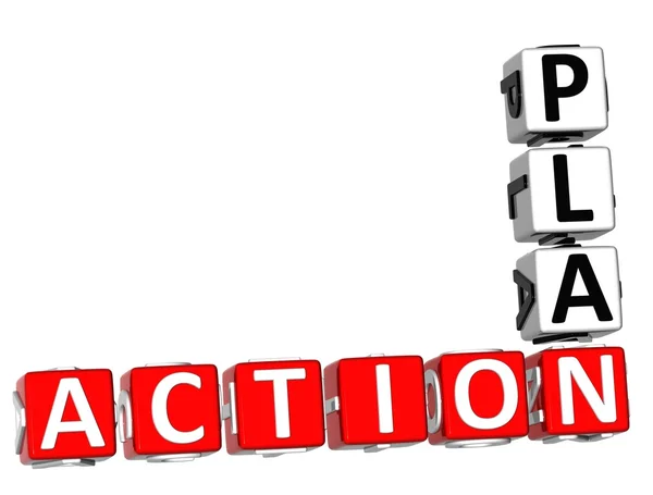 Action Plan Crossword — Stock Photo, Image