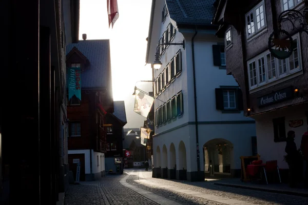 stock image Street of old european town in evening light