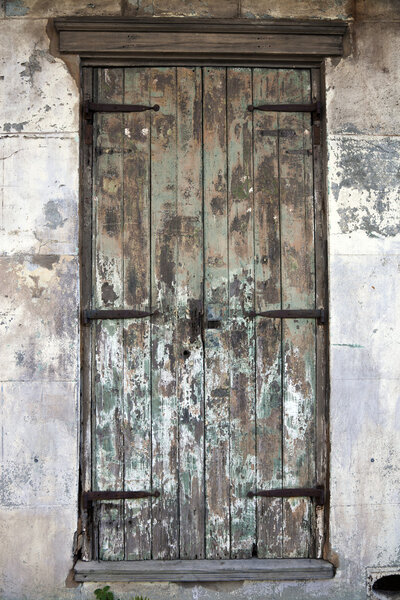 Old Door in French Quarter of New Orleans.