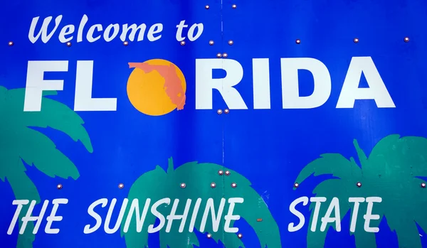 欢迎来到佛罗里达州标志 — 图库照片