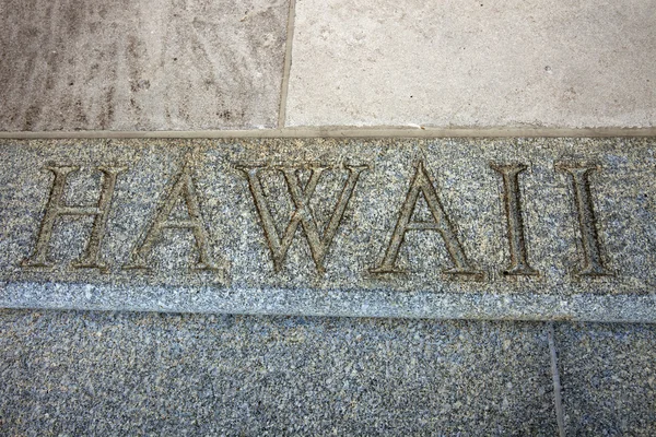 Слово на Гавайях на лестнице — стоковое фото