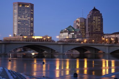 Evening in Columbus, Ohio, USA. clipart