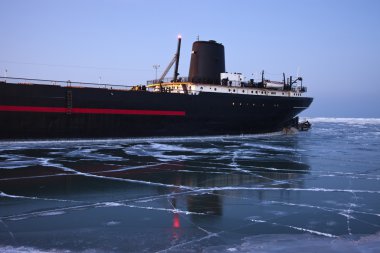 Historic ship in Cleveland, Ohio, USA. clipart